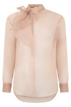 Load image into Gallery viewer, Silk blouse with bow
