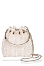 Load image into Gallery viewer, Silk Bon Bon bag with pearls
