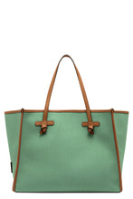 Load image into Gallery viewer, Marcella canvas and leather shopping bag
