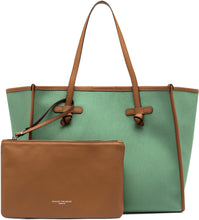 Load image into Gallery viewer, Marcella canvas and leather shopping bag
