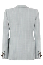 Load image into Gallery viewer, Double-breasted blazer in silk-linen blend
