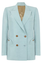 Load image into Gallery viewer, Double-breasted blazer in cotton blend
