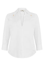 Load image into Gallery viewer, Cotton blouse with V-neck
