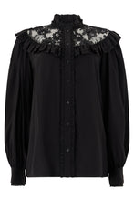 Load image into Gallery viewer, Silk blouse with ruffles
