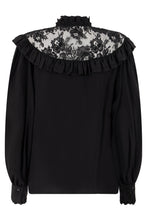 Load image into Gallery viewer, Silk blouse with ruffles
