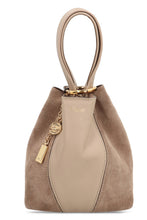 Load image into Gallery viewer, Tote bag Chloé Spin small in burgundy leather and suede
