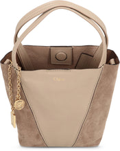 Load image into Gallery viewer, Tote bag Chloé Spin small in burgundy leather and suede
