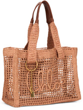 Load image into Gallery viewer, Tote bag East-West Summer Banana in raffia
