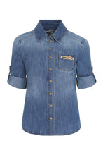 Load image into Gallery viewer, Embroidery denim shirt

