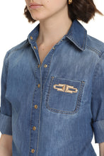 Load image into Gallery viewer, Embroidery denim shirt
