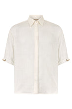 Load image into Gallery viewer, Short sleeve shirt in linen blend

