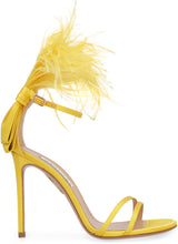 Load image into Gallery viewer, Concerto feathers detail satin sandals
