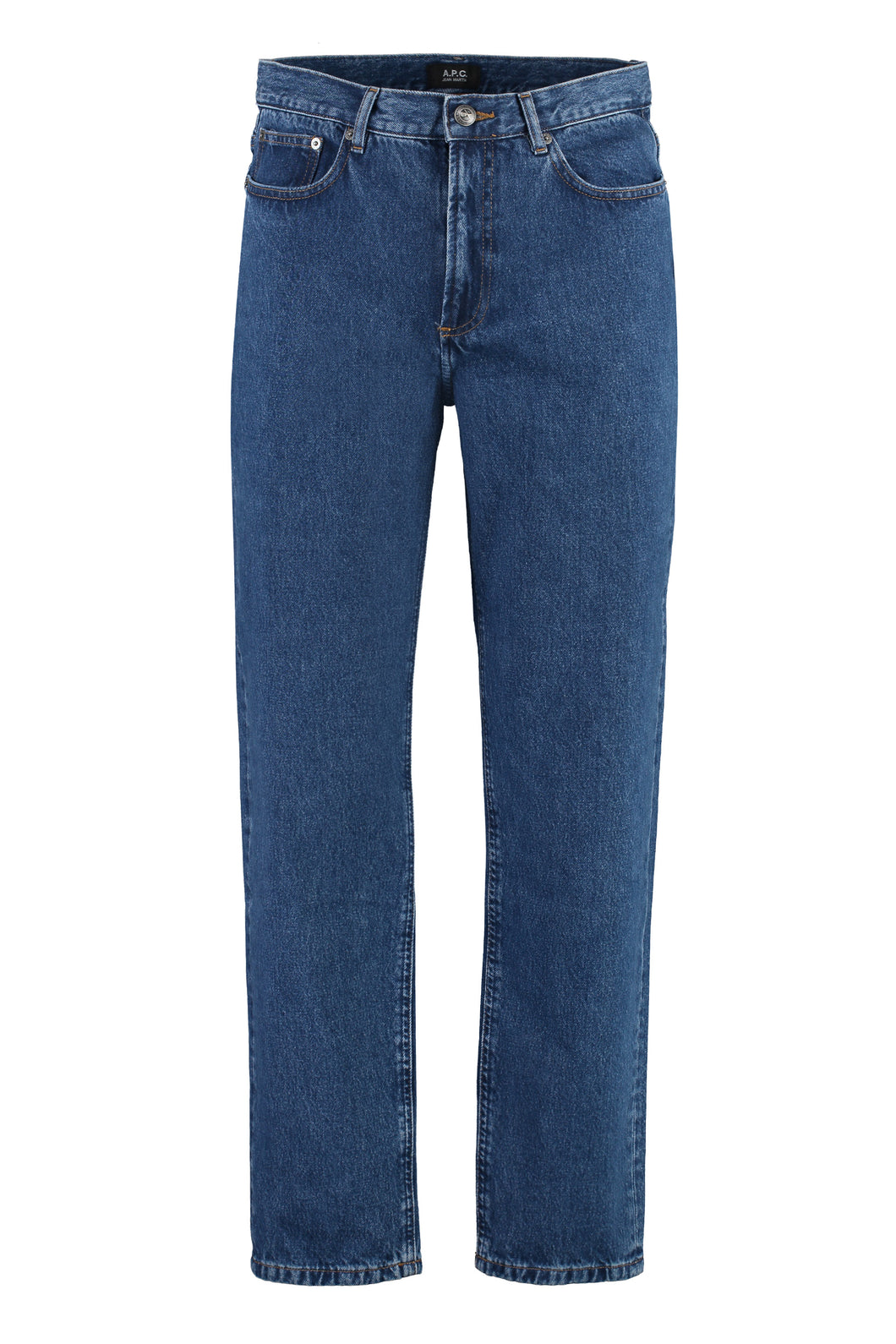 5-pocket straight-leg jeans