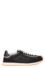 Load image into Gallery viewer, Leather and fabric low-top sneakers
