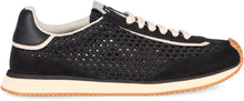 Load image into Gallery viewer, Leather and fabric low-top sneakers
