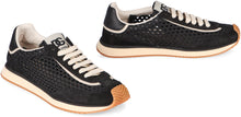 Load image into Gallery viewer, Leather and fabric low-top sneakers
