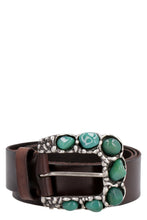Load image into Gallery viewer, Embellished buckle leather belt
