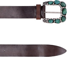 Load image into Gallery viewer, Embellished buckle leather belt
