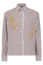 Load image into Gallery viewer, Striped shirt with rhinestones
