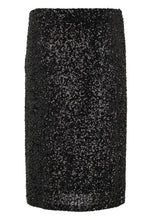 Load image into Gallery viewer, Skirt with floral embroidery in sequins

