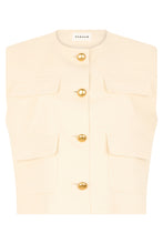 Load image into Gallery viewer, Vest in viscose-linen blend
