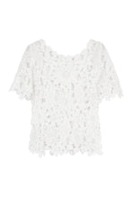 Load image into Gallery viewer, Floral macramé top
