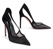 Load image into Gallery viewer, Heeled shoe in mesh and suede
