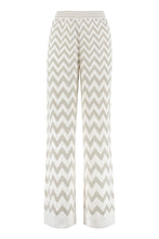 Load image into Gallery viewer, Chevron motif knitted palazzo trousers
