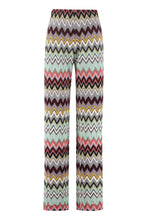 Load image into Gallery viewer, Chevron knitted palazzo trousers
