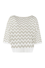 Load image into Gallery viewer, Lurex chevron pattern knit top
