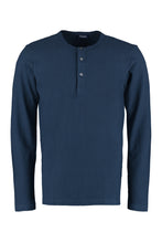 Load image into Gallery viewer, Cotton-linen henley T-shirt
