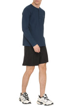Load image into Gallery viewer, Cotton-linen henley T-shirt
