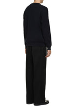Load image into Gallery viewer, Slogan Fleurs crew-neck wool sweater
