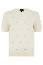 Load image into Gallery viewer, Short sleeve sweater with eagle embroidery
