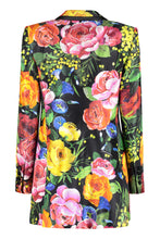 Load image into Gallery viewer, Floral print silk blazer
