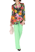 Load image into Gallery viewer, Floral print silk blazer
