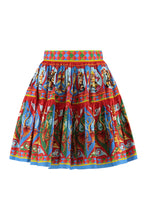 Load image into Gallery viewer, Printed cotton mini skirt
