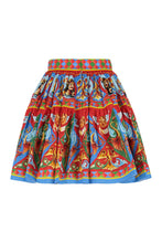 Load image into Gallery viewer, Printed cotton mini skirt
