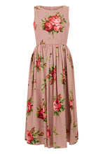 Load image into Gallery viewer, Floral midi dress in cotton
