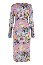 Load image into Gallery viewer, Floral silk midi dress
