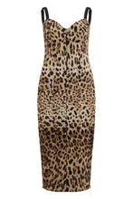 Load image into Gallery viewer, Animal print dress with neckline
