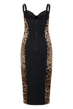 Load image into Gallery viewer, Animal print dress with neckline
