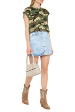 Load image into Gallery viewer, Logo cotton crop-top
