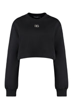 Load image into Gallery viewer, Cotton crew-neck sweatshirt with logo
