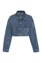 Load image into Gallery viewer, Cropped denim jacket
