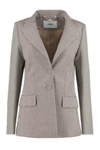 Load image into Gallery viewer, Houndstooth pattern blazer
