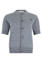 Load image into Gallery viewer, Cardigan in wool with short sleeves
