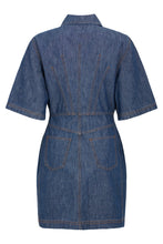 Load image into Gallery viewer, Short denim dress with application
