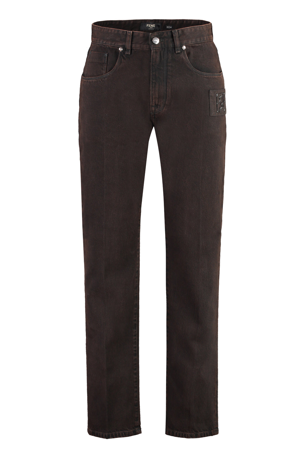 5-pocket straight-leg jeans