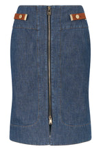 Load image into Gallery viewer, Denim skirt with zipper
